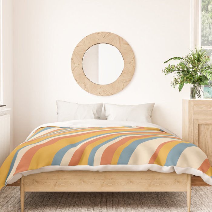 Wavy Stripes XX - Retro Summer Duvet Cover Gallery Image 3