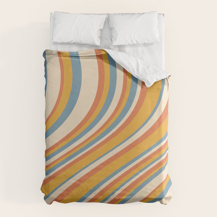 Wavy Stripes XX - Retro Summer Duvet Cover Gallery Image 6