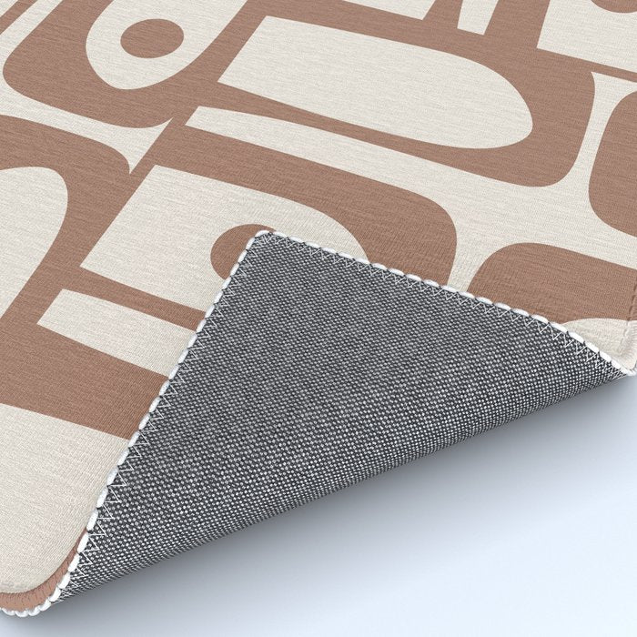 Mid Century Modern Piquet Pattern 1 Inspired by PANTONE 17 1230 Color of the Year Mocha Mousse Rug Gallery Image 4