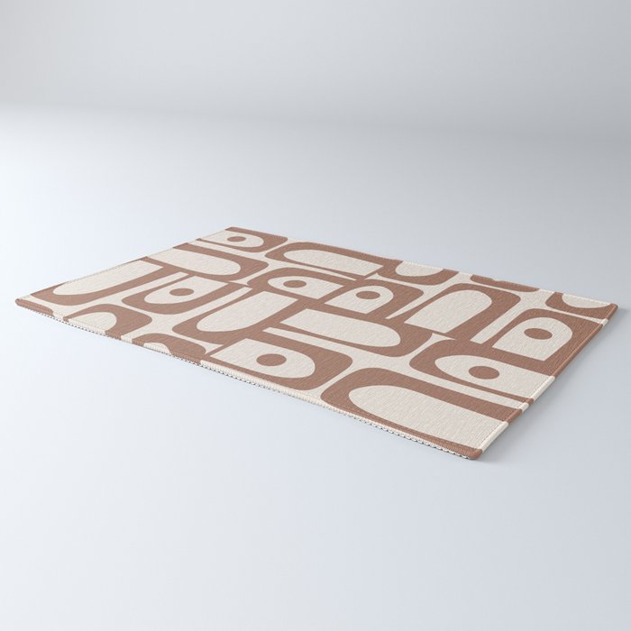 Mid Century Modern Piquet Pattern 1 Inspired by PANTONE 17 1230 Color of the Year Mocha Mousse Rug Gallery Image 3
