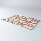 Mid Century Modern Piquet Pattern 1 Inspired by PANTONE 17 1230 Color of the Year Mocha Mousse Rug Gallery Image 3