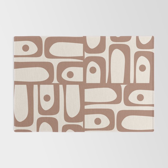 Mid Century Modern Piquet Pattern 1 Inspired by PANTONE 17 1230 Color of the Year Mocha Mousse Rug Gallery Image 2