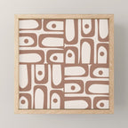 Mid Century Modern Piquet Pattern 1 Inspired by PANTONE 17 1230 Color of the Year Mocha Mousse Mini Art Print Gallery Image 1