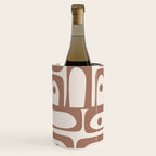 Mid Century Modern Piquet Pattern 1 Inspired by PANTONE 17 1230 Color of the Year Mocha Mousse Wine Chiller Gallery Image 3