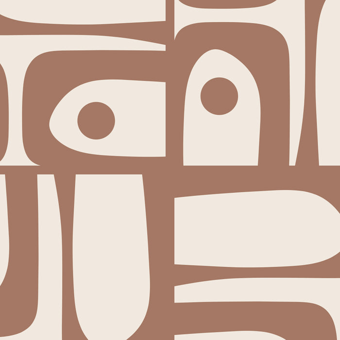 Mid Century Modern Piquet Pattern 1 Inspired by PANTONE 17 1230 Color of the Year Mocha Mousse Coffee Mug Gallery Image 2