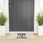 Work hard and be nice to people, vintage sign, inspirational quote, motivational, funny Welcome Mat Gallery Image 3
