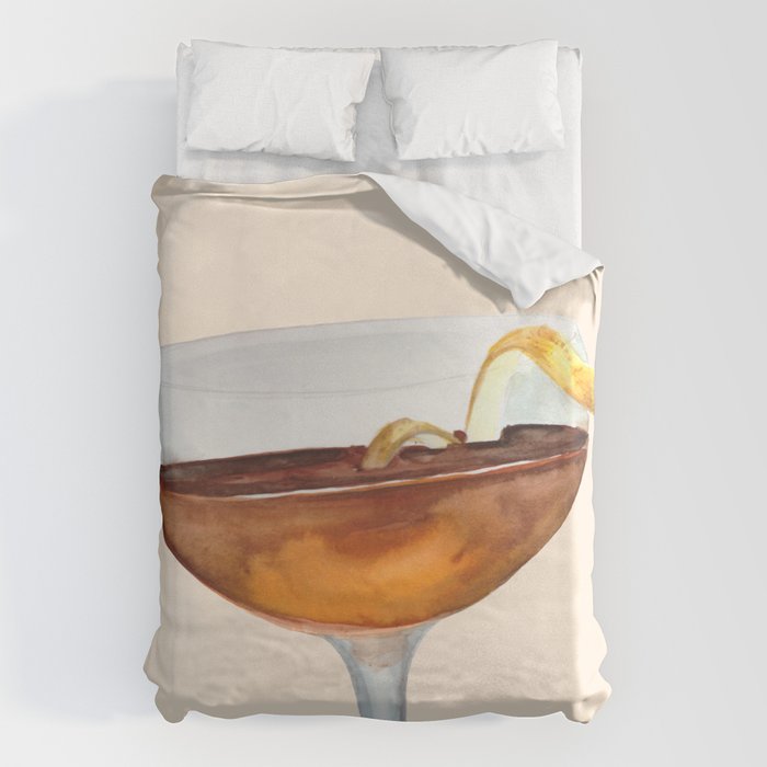 Espresso Martini: Retro Classic Cocktail 04 Duvet Cover Gallery Image 1