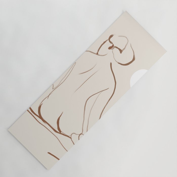 Minimal Line Art Nude 2 Yoga Mat Gallery Image 1