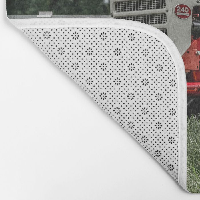 International Harvester Farmall 240 Red Tractor McCormick Deering Bath Mat Gallery Image 2