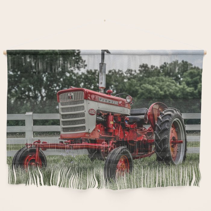 International Harvester Farmall 240 Red Tractor McCormick Deering Wall Hanging Gallery Image 1