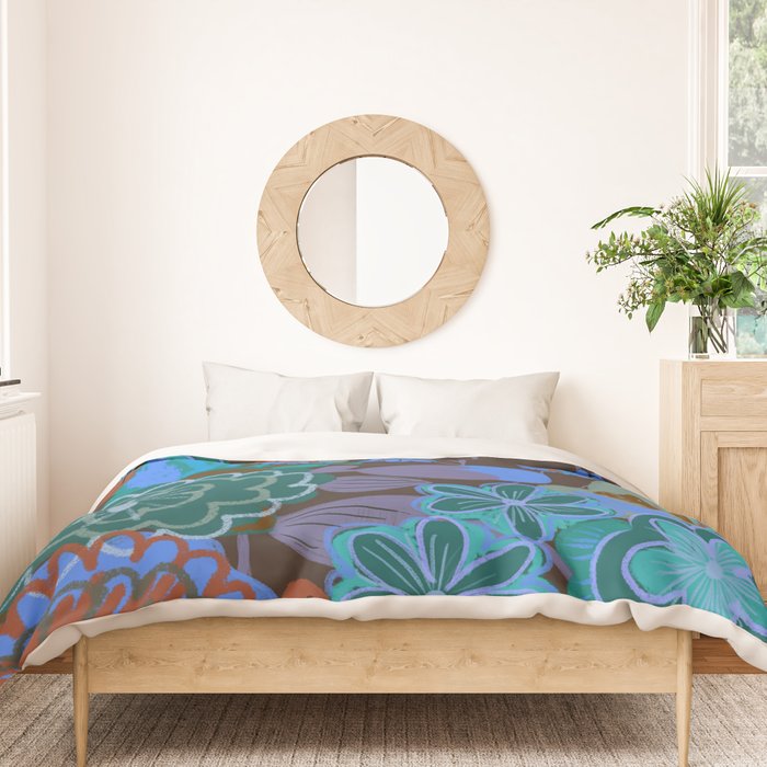 Blue garden Duvet Cover Gallery Image 3