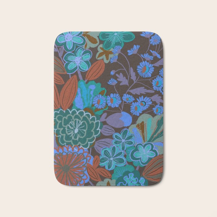 Blue garden Bath Mat Gallery Image 1