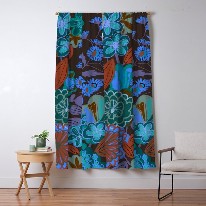 Blue garden Window Curtain Gallery Image 5