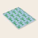 Coastal Pop Lobster Pattern in Light Blue and Green Notebook Gallery Image 3