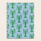 Coastal Pop Lobster Pattern in Light Blue and Green Notebook Gallery Image 4