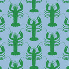 Coastal Pop Lobster Pattern in Light Blue and Green Coffee Mug Gallery Image 2