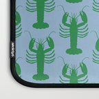 Coastal Pop Lobster Pattern in Light Blue and Green Laptop Sleeve Gallery Image 3