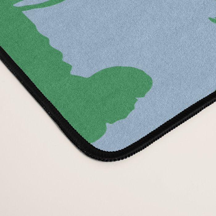 Coastal Pop Lobster Pattern in Light Blue and Green Desk Mat Gallery Image 4