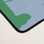 Coastal Pop Lobster Pattern in Light Blue and Green Desk Mat Gallery Image 4