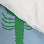 Coastal Pop Lobster Pattern in Light Blue and Green Comforter Gallery Image 4