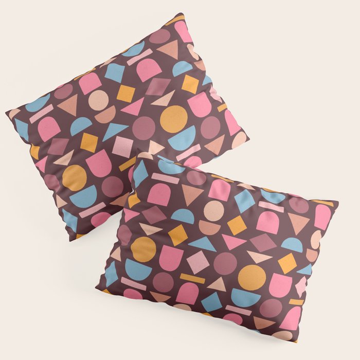 Geo Mod Shapes - Dark Pillow Sham Gallery Image 3