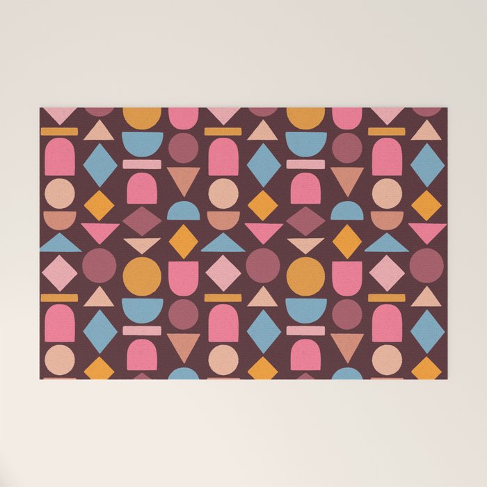 Geo Mod Shapes - Dark Welcome Mat Gallery Image 1
