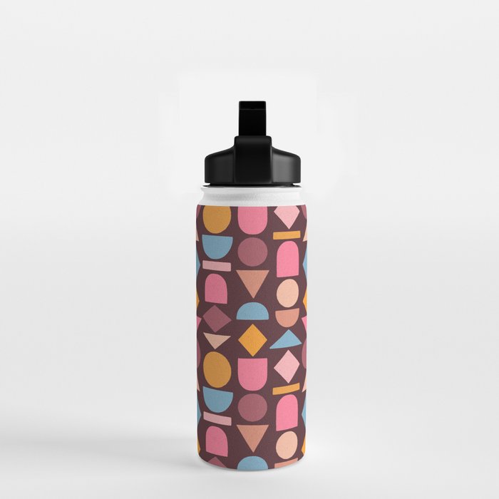 Geo Mod Shapes - Dark Water Bottle Gallery Image 2