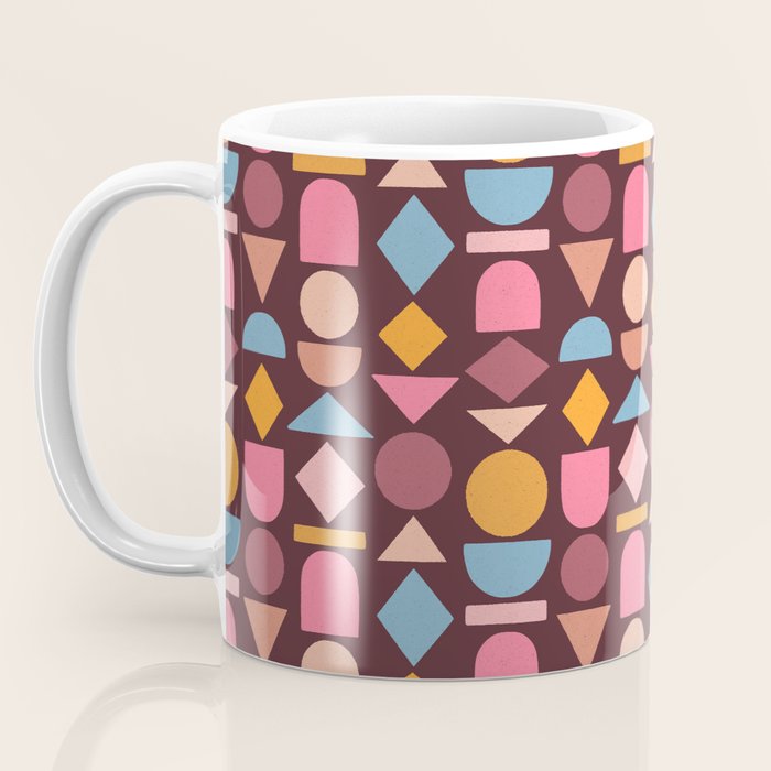 Geo Mod Shapes - Dark Coffee Mug Gallery Image 3