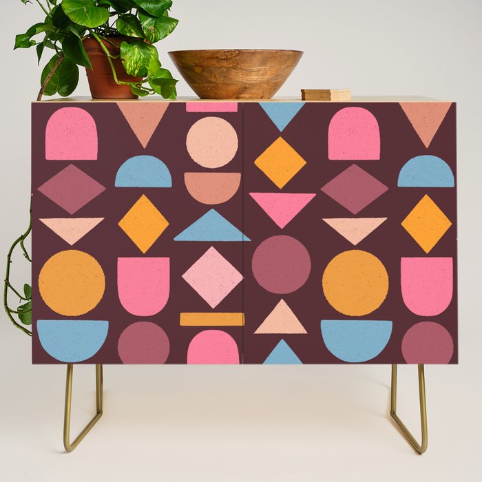 Geo Mod Shapes - Dark Credenza Gallery Image 1