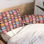 Geo Mod Shapes - Dark Pillow Sham Gallery Image 2