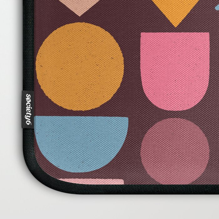 Geo Mod Shapes - Dark Laptop Sleeve Gallery Image 3