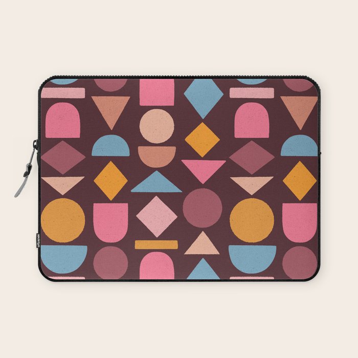 Geo Mod Shapes - Dark Laptop Sleeve Gallery Image 1