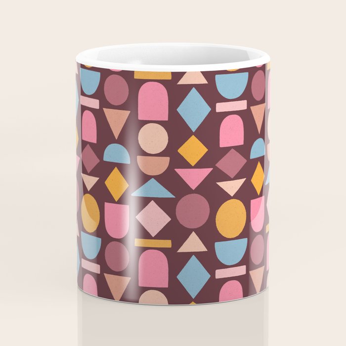 Geo Mod Shapes - Dark Coffee Mug Gallery Image 4