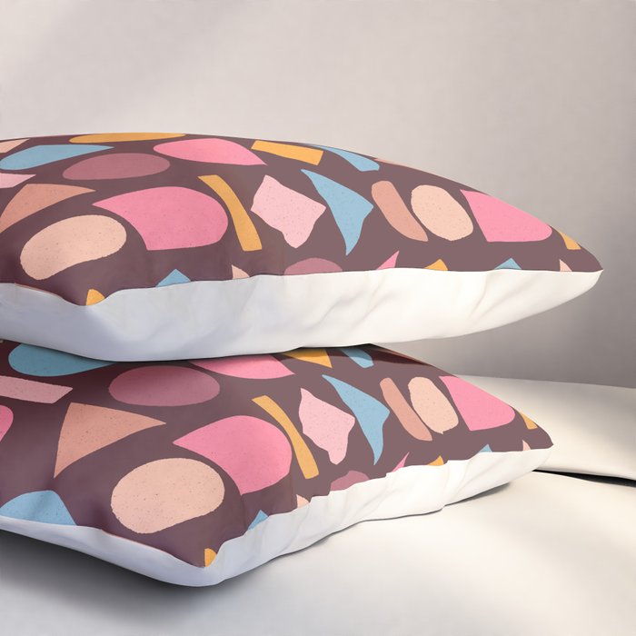 Geo Mod Shapes - Dark Pillow Sham Gallery Image 3