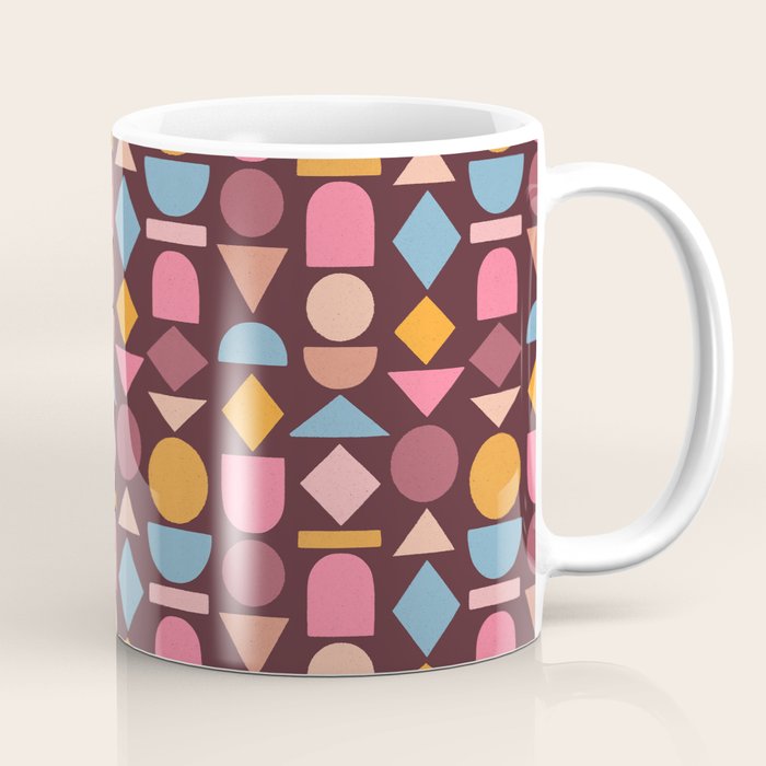 Geo Mod Shapes - Dark Coffee Mug Gallery Image 1