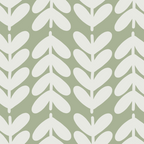 Leaves and Stems Chunky Knit Botanical Pattern in Pale Gray and Sage Green Coffee Mug Gallery Image 2