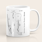 Electric Guitar Patent - Guitar Player Art - Black Chalkboard Coffee Mug Gallery Image 1