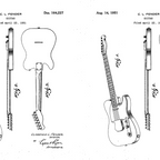 Electric Guitar Patent - Guitar Player Art - Black Chalkboard Coffee Mug Gallery Image 2