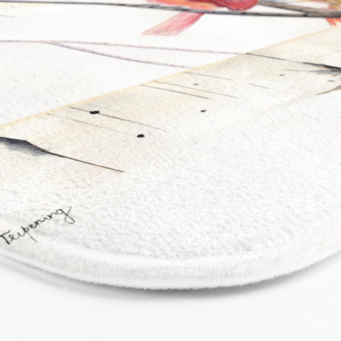 Cardinals and Birch Trees  Bath Mat Gallery Image 3