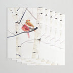 Cardinals and Birch Trees  Wrapping Paper Gallery Image 3