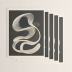 Monochrome Flow - Abstract Line Movement Wrapping Paper Gallery Image 3