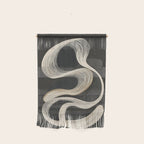 Monochrome Flow - Abstract Line Movement Wall Hanging Gallery Image 1
