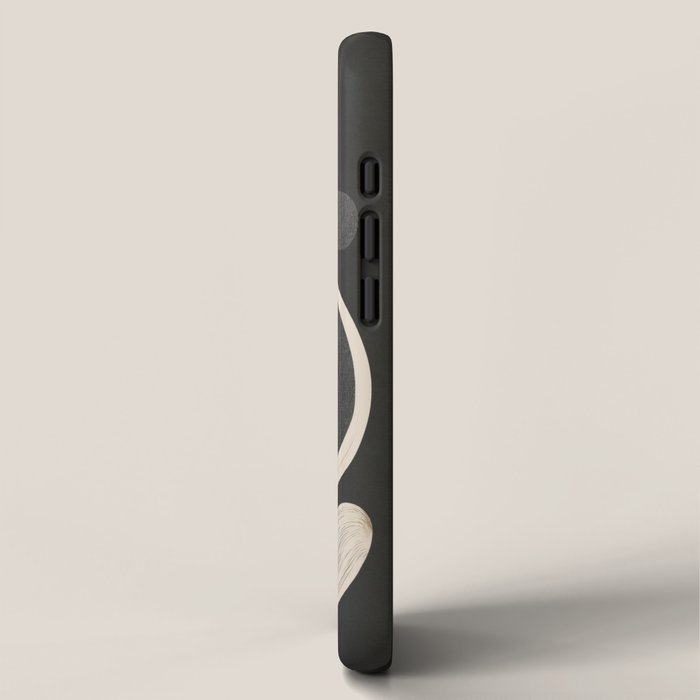 Monochrome Flow - Abstract Line Movement iPhone Case Gallery Image 2
