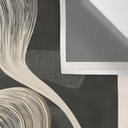Monochrome Flow - Abstract Line Movement Wall Tapestry Gallery Image 3