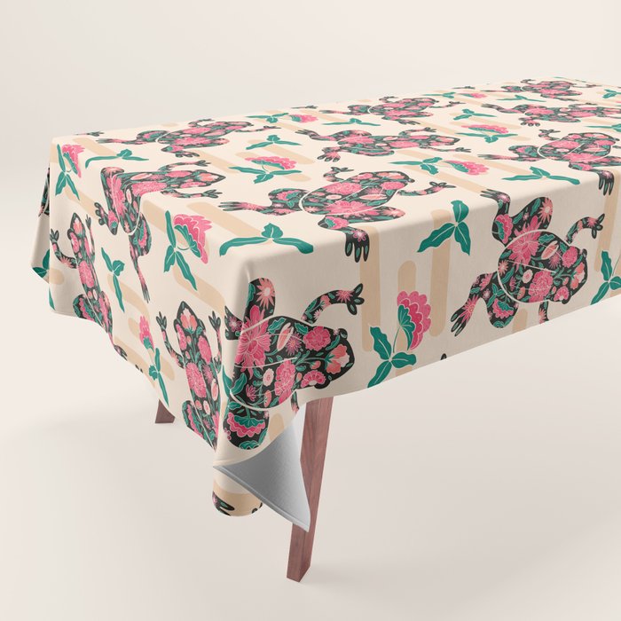 Frogs in bloom  Tablecloth Gallery Image 1