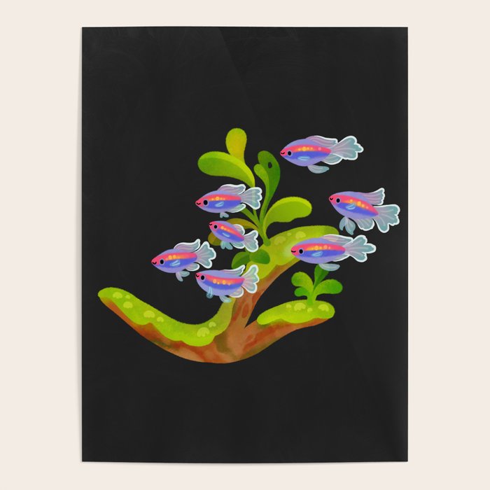 Freshwater fish and plants 1 Poster Gallery Image 1