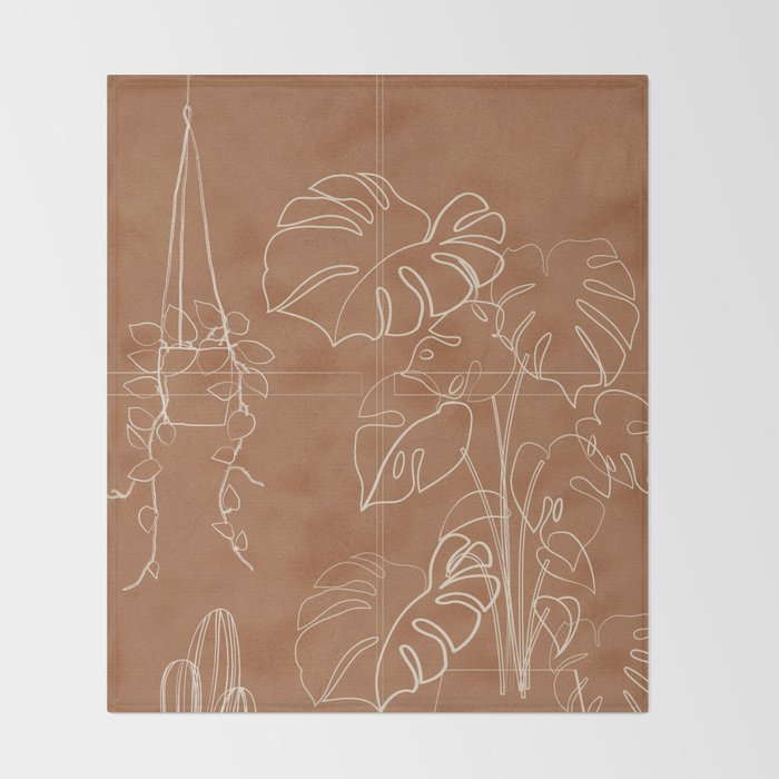 Minimal Window With Potted Plants 5 Throw Blanket Gallery Image 2
