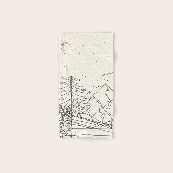 Minimal Line Mountain Beauty I Bath Towel Gallery Image 1