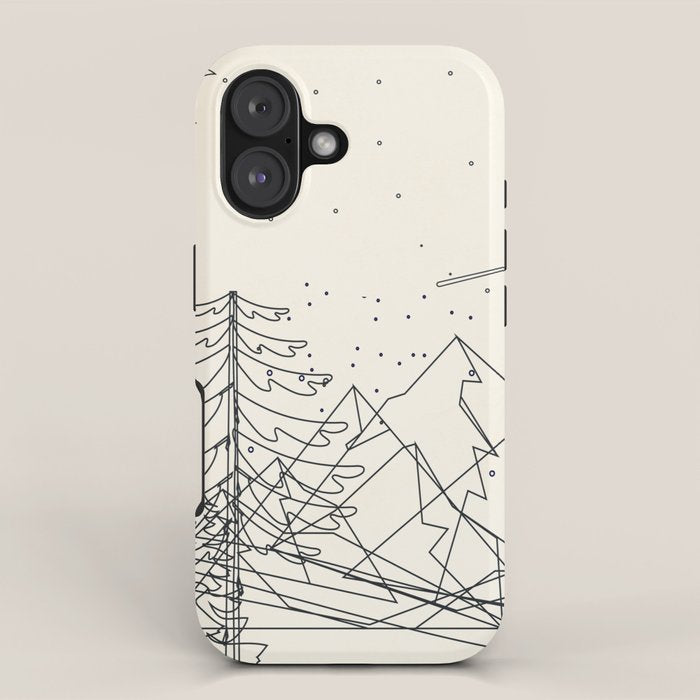 Minimal Line Mountain Beauty I iPhone Case Gallery Image 1