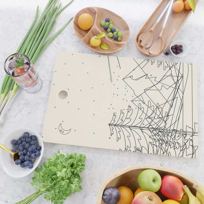Minimal Line Mountain Beauty I Cutting Board Gallery Image 2